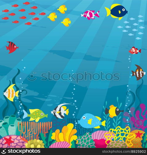Underwater vector image