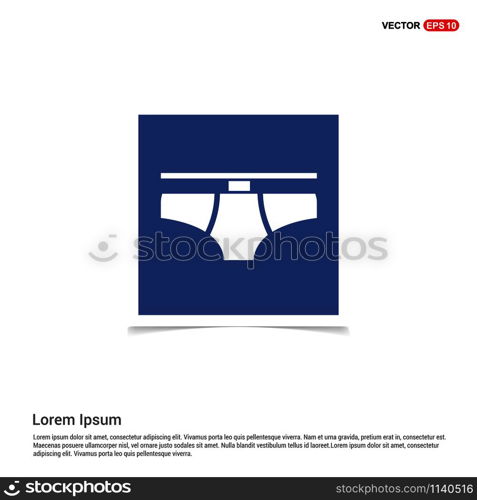 Underwear Icon - Blue photo Frame