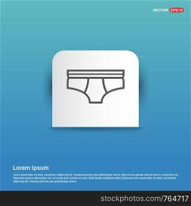 Underwear Icon - Blue Sticker button