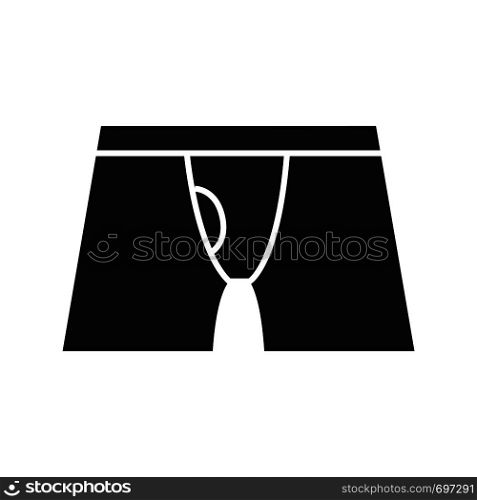 Underwear vector icon black silhouette vector illustration isolated on white. Underwear vector icon black silhouette vector illustration