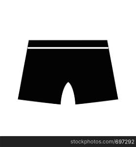 Underwear vector icon silhouette vector illustration isolated on white. Underwear vector icon silhouette vector illustration isolated