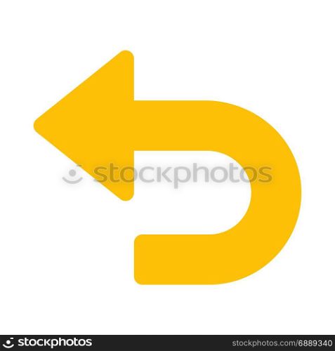undo arrow, icon on isolated background