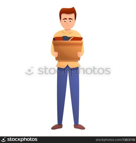 Unemployed candidate man icon. Cartoon of unemployed candidate man vector icon for web design isolated on white background. Unemployed candidate man icon, cartoon style