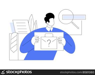 Unemployment abstract concept vector illustration. Temporary unemployment rate, problem finding work, economic crisis statistics, job search process, insurance application abstract metaphor.. Unemployment abstract concept vector illustration.