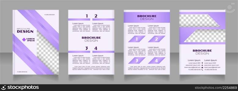 Unemployment rate blank brochure design. Template set with copy space for text. Premade corporate reports collection. Editable 4 paper pages. Syncopate, Poller One, Arial Regular fonts used. Unemployment rate blank brochure design