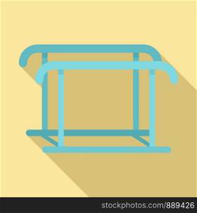 Uneven bars icon. Flat illustration of uneven bars vector icon for web design. Uneven bars icon, flat style
