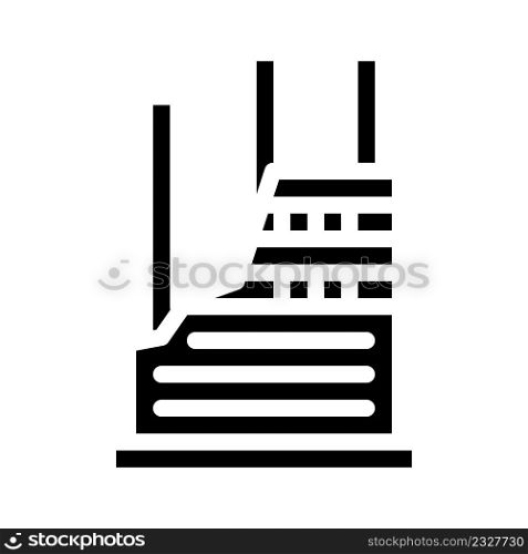 unfinished house glyph icon vector. unfinished house sign. isolated contour symbol black illustration. unfinished house glyph icon vector illustration