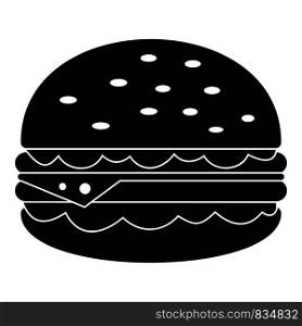 Unhealthy burger icon. Simple illustration of unhealthy burger vector icon for web design isolated on white background. Unhealthy burger icon, simple style