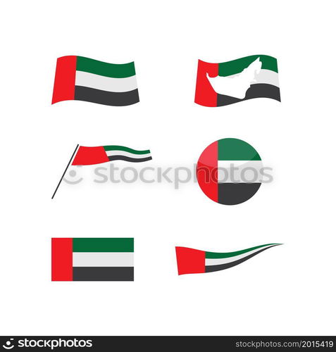 Uni emirate arab flag illustration vector flat design