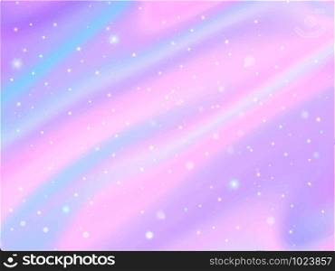 Unicorn background with rainbow mesh. Fantasy gradient backdrop with hologram. Vector illustration for poster, brochure, invitation, cover book, catalog.. Unicorn background with rainbow mesh. Fantasy gradient backdrop with hologram. Vector illustration for poster, brochure, invitation, cover book