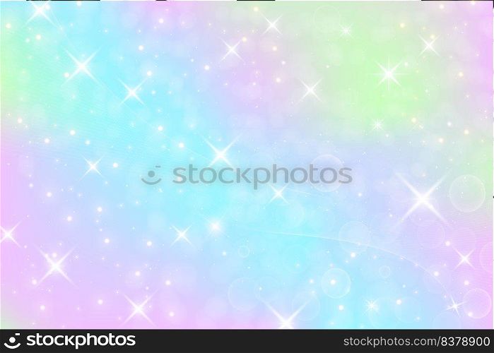 Unicorn galaxy fantasy background with stars sparkles. Pastel magic sky. Cute princess wallpaper. Vector illustration. Unicorn galaxy fantasy background with stars sparkles. Pastel magic sky. Cute princess wallpaper. Vector illustration.