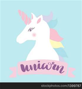 Unicorn head silhouette . Vector hand drawn Inspirational illustration for clothing, card, print, banner, poster. Magic illustration. Unicorn head silhouette . Vector hand drawn Inspirational illustration for print, banner, poster. Magic everywhere