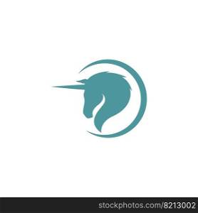 Unicorn logo icon design illustration vector