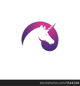 Unicorn Logo icon vector illustration design template