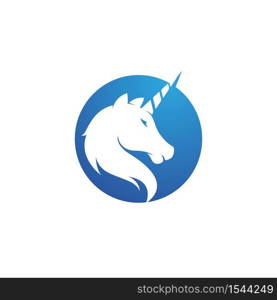 Unicorn Logo icon vector illustration design template