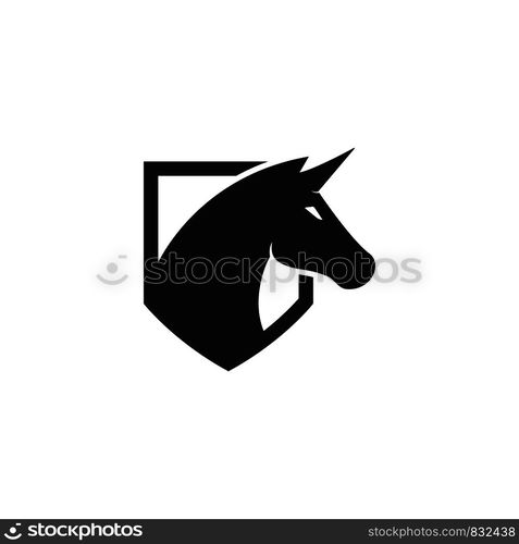 Unicorn logo template vector icon illustration design