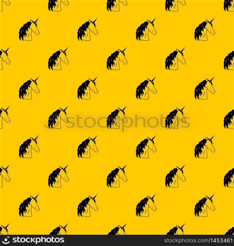 Unicorn pattern seamless vector repeat geometric yellow for any design. Unicorn pattern vector