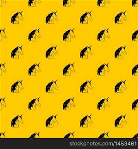 Unicorn pattern seamless vector repeat geometric yellow for any design. Unicorn pattern vector
