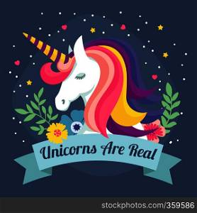 unicorn theme vector art
