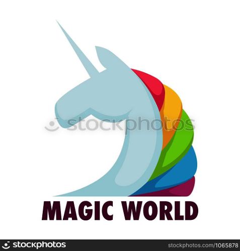 Unicorn with wings and pink tail and mane. Pegasus mythological fantastic creature able to fly, stars on horse having fringe. Stallion isolated on purple circle background vector illustration. Unicorn with wings and pink tail and mane.
