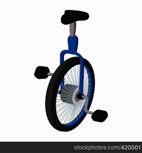 Unicycle, one wheel bicycle cartoon on a white background. Unicycle, one wheel bicycle cartoon
