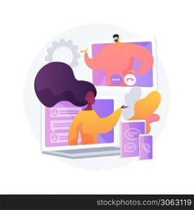 Unified communication abstract concept vector illustration. Enterprise communications platform, consistent unified user interface, framework for real-time audio video integration abstract metaphor.. Unified communication abstract concept vector illustration.