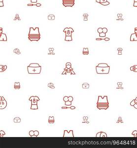Uniform icons pattern seamless white background Vector Image