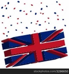 union jack concept, abstract vector art illustration
