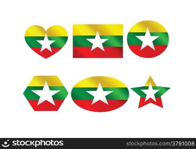 Union of Myanmar flag or Burma flag themes idea design