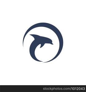 unique dolphin logo template. simple shape and color
