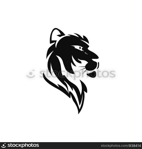 unique lion illustration logo template