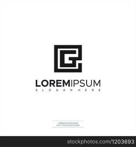 Unique modern creative minimal fashion brands black and white color EG GE E G initial based letter icon logo Symbols, Icon Vector Illustration