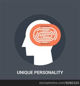 unique personality icon concept. Abstract vector illustration of unique personality icon concept