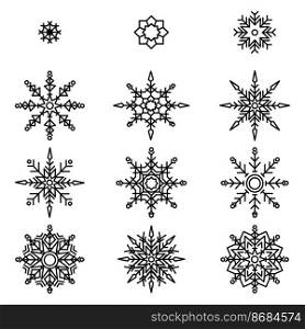 Unique Snowflake Cool Winter Snow Collection Set