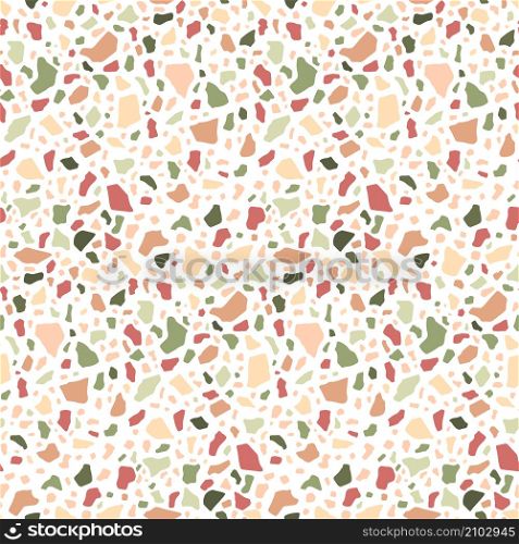 Unique vintage modern terrazzo vector seamless pattern design. Awesome for fabric, textile, background, wallpaper, scrap booking, gift wrap, accessories, and clothing. Surface pattern design.