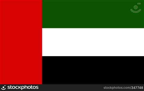 United Arab Emirates flag image for any design in simple style. United Arab Emirates flag image
