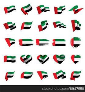 United Arab Emirates flag, vector illustration. United Arab Emirates flag, vector illustration on a white background