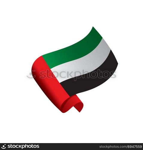 United Arab Emirates flag, vector illustration. United Arab Emirates flag, vector illustration on a white background