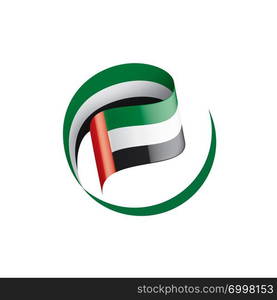 United Arab Emirates national flag, vector illustration on a white background. United Arab Emirates flag, vector illustration on a white background