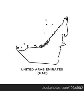 United Arab Emirates (UAE) map icon design trendy