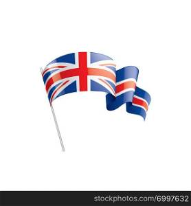 United Kingdom flag, vector illustration on a white background.. United Kingdom flag, vector illustration on a white background