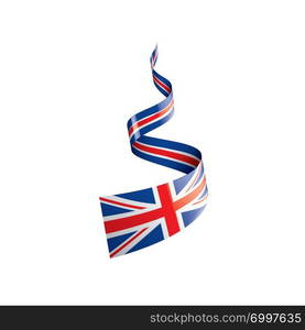 United Kingdom flag, vector illustration on a white background.. United Kingdom flag, vector illustration on a white background