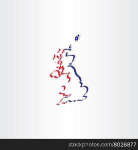 united kingdom stylized icon vector map sign