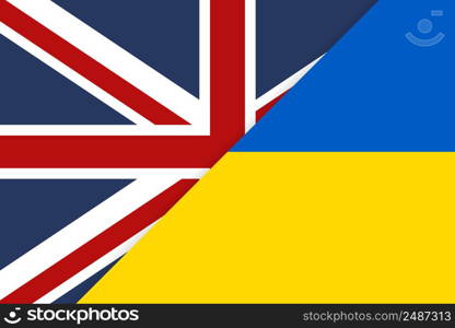 United Kingdom with Ukraine flags