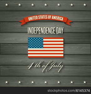 United States flag. Independence day background. United States flag. USA flag. American symbol on wooden background