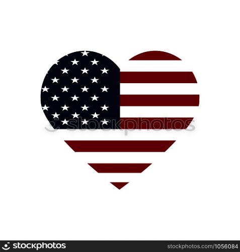 United States heart sign background. Vector eps10