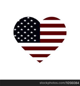 United States heart sign background. Vector eps10