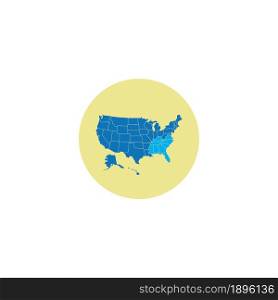 United States map icon vector illustration symbol design.