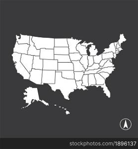 United States map icon vector illustration symbol design.