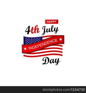 United States Of America 4th July Independence Day Logo Badge Vector Illustration EPS 10